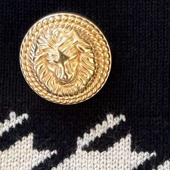 Sandro Houndstooth long cardigan sweater jacket - Medium or 6/8 - Picture 7 of 8